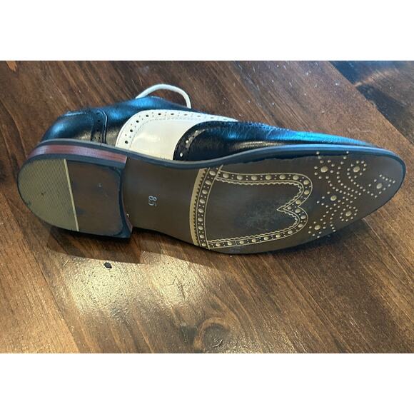 Parrazo Wingtip Oxfords Black Leather Single Left Shoe Only Amputee Men Sz 8.5 - Picture 7 of 7